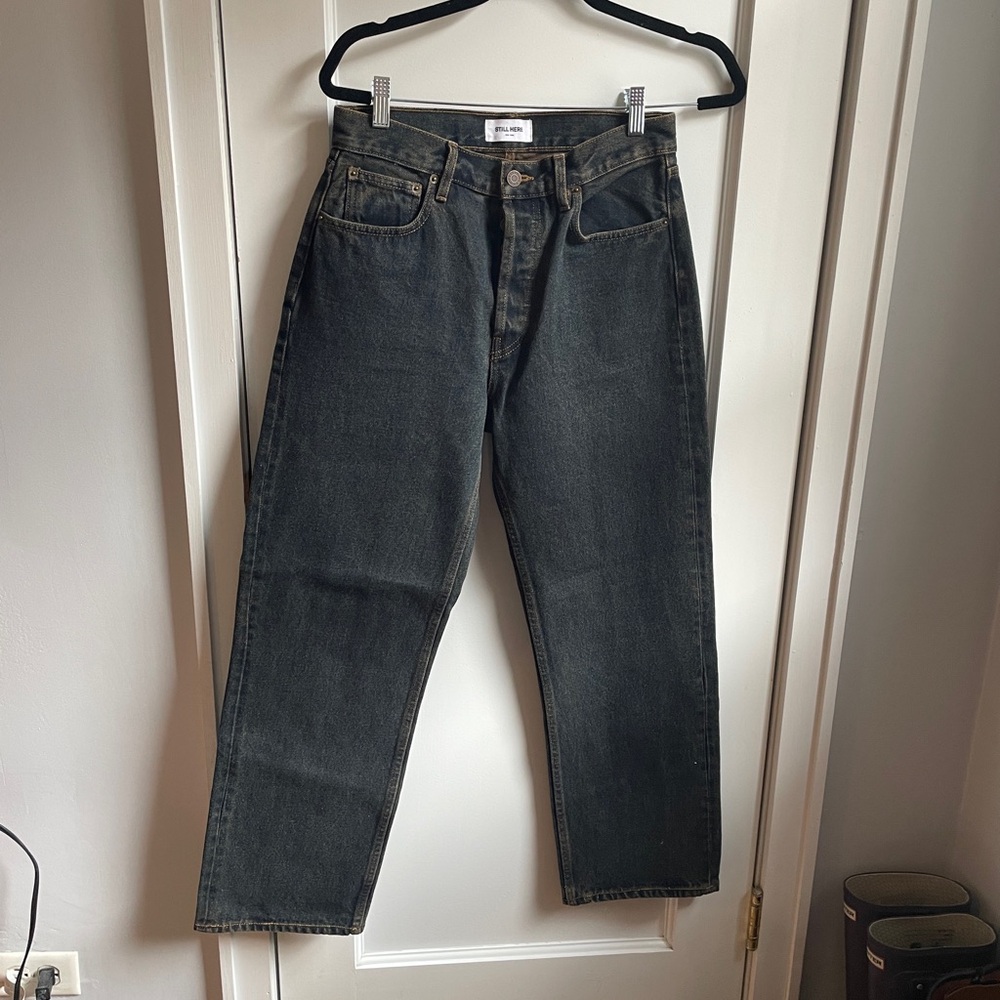 Still Here Childhood Jeans -  Black Straight-Leg Jeans with Modern Ankle-Length